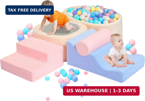 Piece foam climbing blocks - 6-piece,