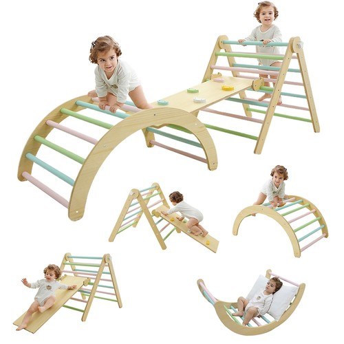 Wooden climbing frame toddlers - wooden,